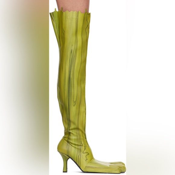 AVAVAV Green Very Slimy Feet Thigh High Boots Size 41 Runway Collection RARE - Picture 16 of 16